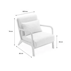 Banquette 2 Places + Fauteuil En Bois Et Tissu Bouclette 23 Banquette 2 Places + Fauteuil En Bois Et Tissu Bouclette -Outdoor Living Soldes iacsca1n2boucl 0ba001476d2548721d24b25a4098425e