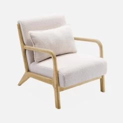 Fauteuil Scandinave En Bois Et Tissu Bouclette 13 Fauteuil Scandinave En Bois Et Tissu Bouclette -Outdoor Living Soldes iacscaboucl 405c4770c5abfc6d8a5fb35b06fb8dee