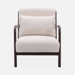 Fauteuil Scandinave Bouclette Et Bois D'hévéa Teinté Wengé 12 Fauteuil Scandinave Bouclette Et Bois D'hévéa Teinté Wengé -Outdoor Living Soldes iacscadwlboucl 6be9db3206154cea8e7342457628dd3c
