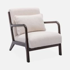 Fauteuil Scandinave Bouclette Et Bois D'hévéa Teinté Wengé 11 Fauteuil Scandinave Bouclette Et Bois D'hévéa Teinté Wengé -Outdoor Living Soldes iacscadwlboucl 9cd82303ca9513fb82b227165d38792f