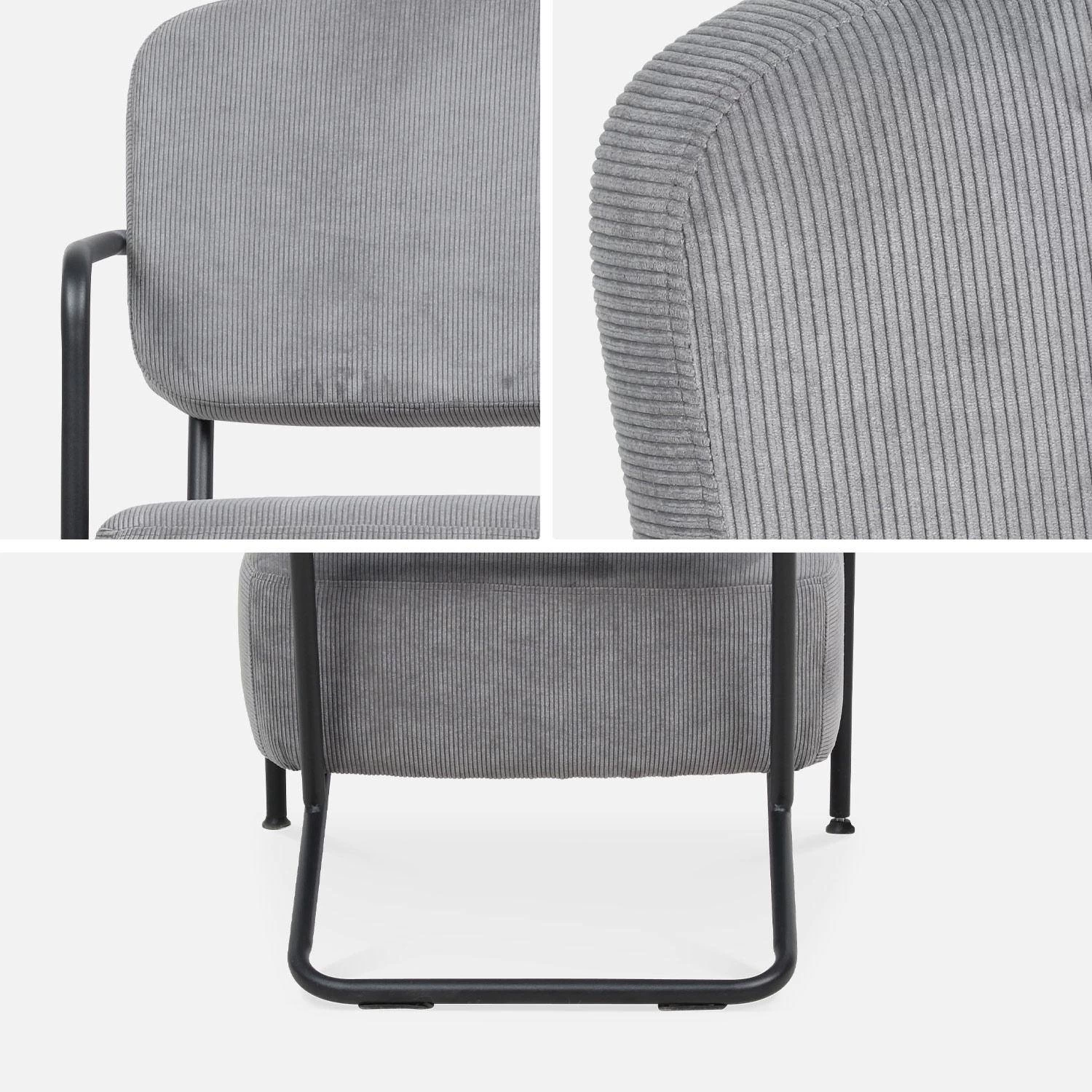 Fauteuil Rétro Velours Côtelé 9 Fauteuil Rétro Velours Côtelé – Image 7