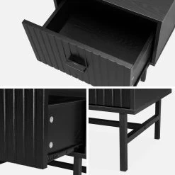 Table De Chevet Effet Bois Rainuré Noir -Outdoor Living Soldes ibazbedside 02694720685a98d928e58b6f42fce64c