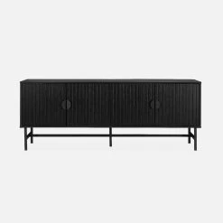 Meuble TV Effet Bois Rainuré Noir 160 Cm 13 Meuble TV Effet Bois Rainuré Noir 160 Cm -Outdoor Living Soldes ibaztvstand 7db1f6b91a7b75a608b71a3f76c18a6a