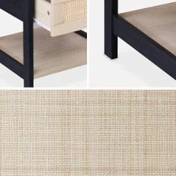 Table De Chevet Scandinave Effet Bois Et Cannage (lot De 2) -Outdoor Living Soldes ibcanbesidex2 48a6fe95cab3713ccd491c3ec56cb0bd
