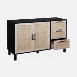 Buffet Scandinave Effet Bois Et Cannage 2 Portes 120 Cm 13 Buffet Scandinave Effet Bois Et Cannage 2 Portes 120 Cm -Outdoor Living Soldes ibcanbuffet c31eeedc8392eac3022f1421abc26068