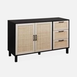 Buffet Scandinave Effet Bois Et Cannage 2 Portes 120 Cm 11 Buffet Scandinave Effet Bois Et Cannage 2 Portes 120 Cm -Outdoor Living Soldes ibcanbuffet c34e121c104a8822910534256947e51d