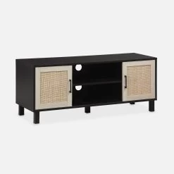 Meuble TV Scandinave Bois Et Cannage 115 Cm 10 Meuble TV Scandinave Bois Et Cannage 115 Cm -Outdoor Living Soldes ibcantvstand a83bd821d863eda80a1fe520901c0d32