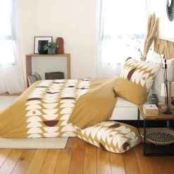 Parure De Lit Réversible 2 Places Imprimé Demi-lunes En Coton Adouci 7 Parure De Lit Réversible 2 Places Imprimé Demi-lunes En Coton Adouci -Outdoor Living Soldes ibedpca260aur bae8564dd48899a9f8605dacba2284cc