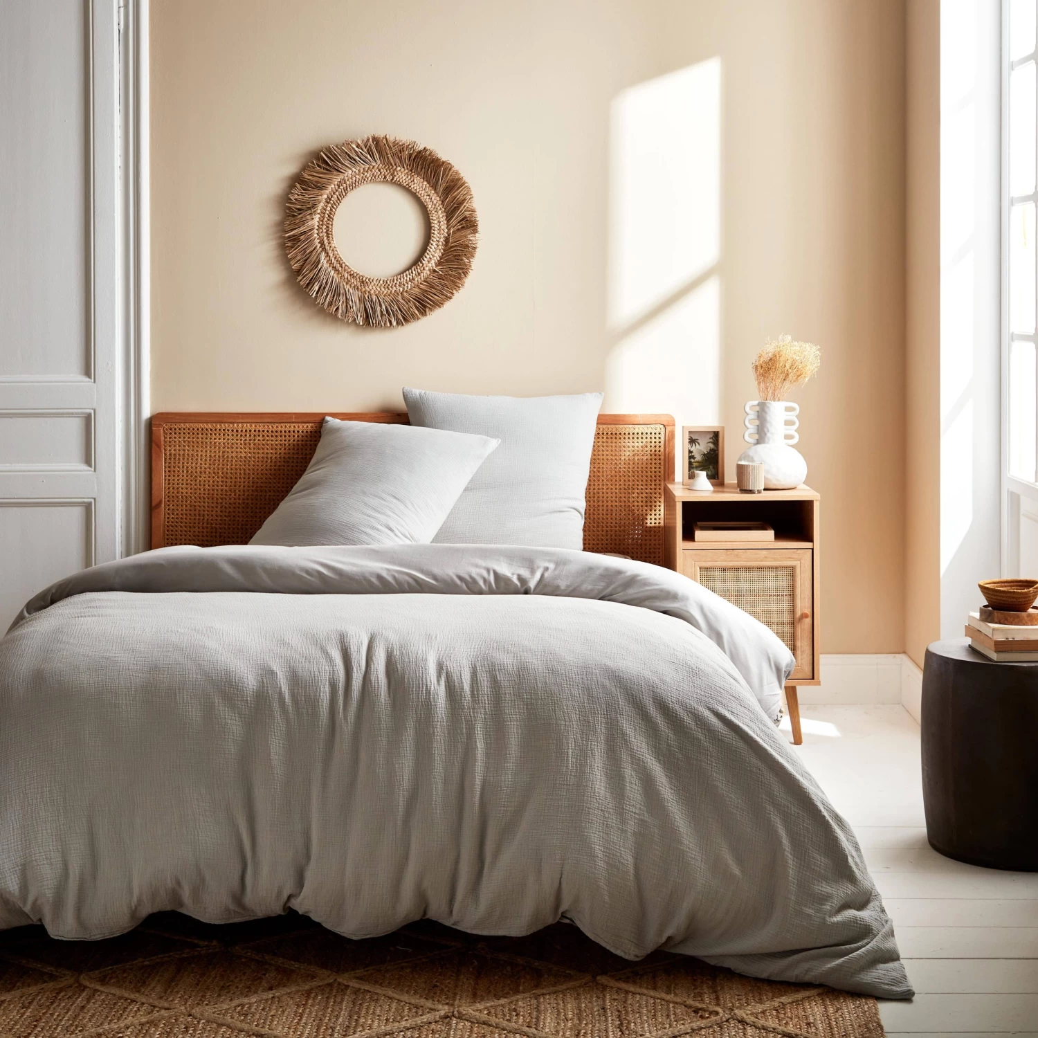 Parure De Lit Gaze De Coton Gris Clair 3 Parure De Lit Gaze De Coton Gris Clair