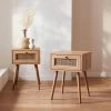Lot De 2 Tables De Chevet Effet Bois Et Cannage 1 Lot De 2 Tables De Chevet Effet Bois Et Cannage -Outdoor Living Soldes ibobesidrawx2 534828e49e743a685ad96df5b51aeff8