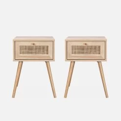Lot De 2 Tables De Chevet Effet Bois Et Cannage 13 Lot De 2 Tables De Chevet Effet Bois Et Cannage -Outdoor Living Soldes ibobesidrawx2 ebdee633e8f5822d00bfd3b2825a6e53
