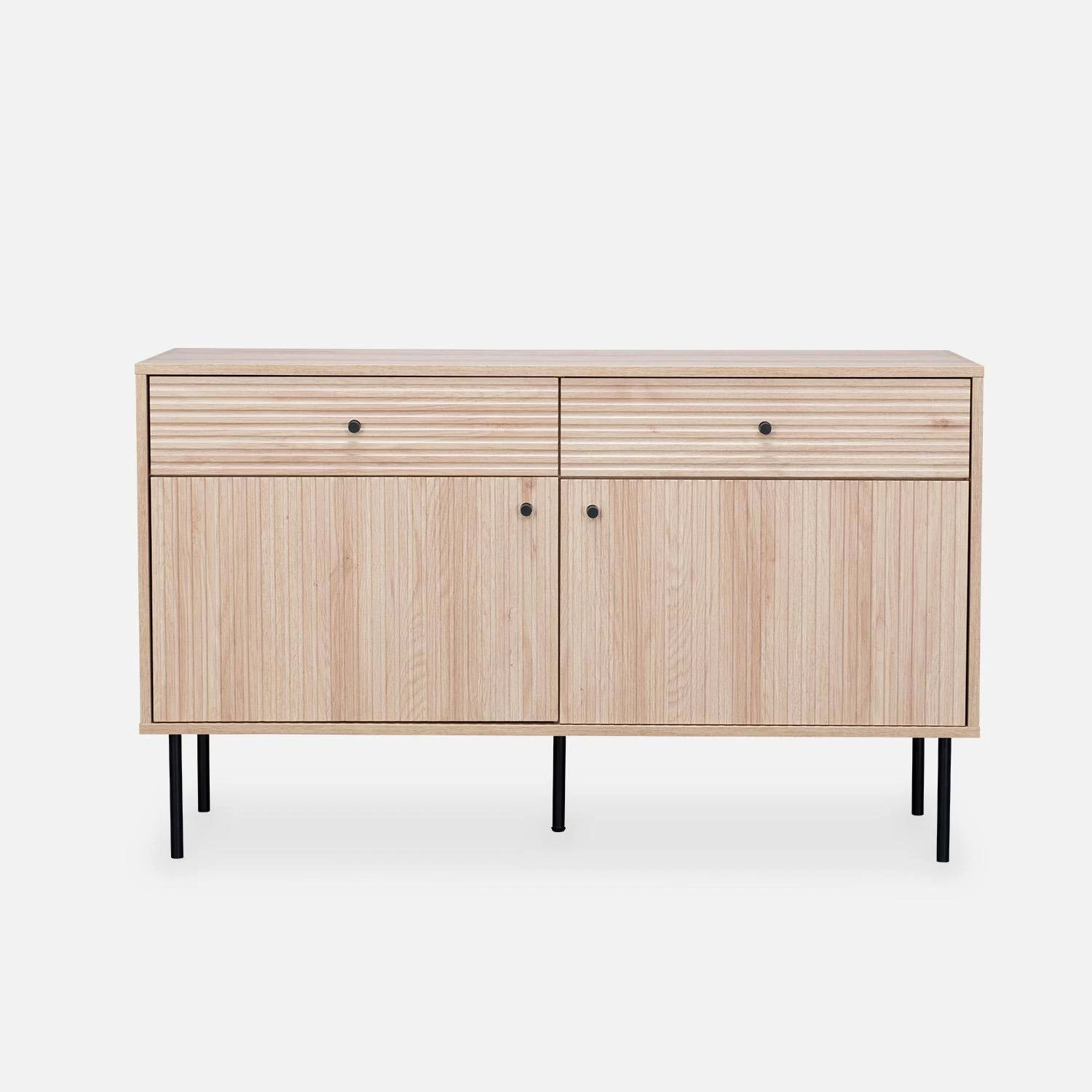 Buffet De Rangement Bois Rainuré 120 Cm 7 Buffet De Rangement Bois Rainuré 120 Cm – Image 5