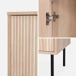 Buffet Effet Bois Rainuré 2 Portes 83,5 Cm -Outdoor Living Soldes ibragcabinet 8b53d56c192b9053207e5ac8a2bfc73e