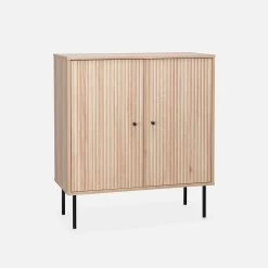 Buffet Effet Bois Rainuré 2 Portes 83,5 Cm -Outdoor Living Soldes ibragcabinet e51d4780b608789d1f382cdf88104b0e