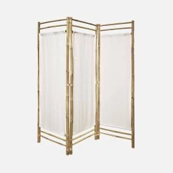 Paravent Pliable Bambou Et Toile Blanche 10 Paravent Pliable Bambou Et Toile Blanche -Outdoor Living Soldes ibscre135natwh 4d43cf563ca5a057e5083bd5a608d0de
