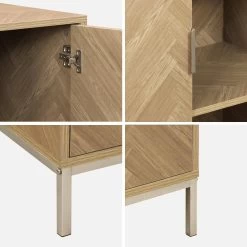 Vaisselier Effet Bois Décor Chevrons 2 Portes -Outdoor Living Soldes ibudcabinet 3a6581b71a95b791f21ca56b8ed9c6b5