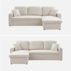 Canapé Convertible 3 Places Bouclettes Blanches -Outdoor Living Soldes iccsofaboucl a7c7337c20ba41b935b642a649b2a831