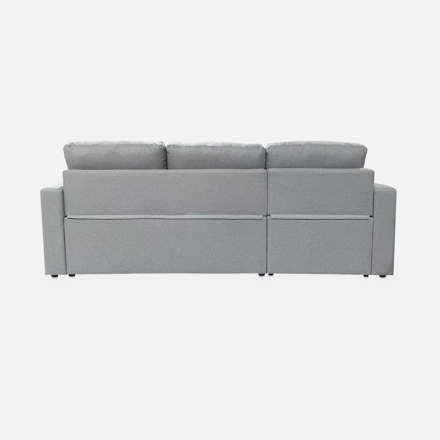 Canapé D'angle Convertible 3 Places Couleur : Gris Clair 10 Canapé D'angle Convertible 3 Places Couleur : Gris Clair – Image 8