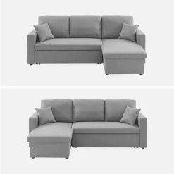 Canapé D'angle Convertible 3 Places Couleur : Gris Clair 17 Canapé D'angle Convertible 3 Places Couleur : Gris Clair -Outdoor Living Soldes iccsofalg d09eeb50b99f5fc998a28429a6a6da67