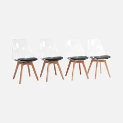 Chaise Scandinave Pieds Bois (lot De 4) Couleur : Noir 12 Chaise Scandinave Pieds Bois (lot De 4) Couleur : Noir -Outdoor Living Soldes ichairacrx4bk f0f1a2886978e862e1791f90dbf8c863