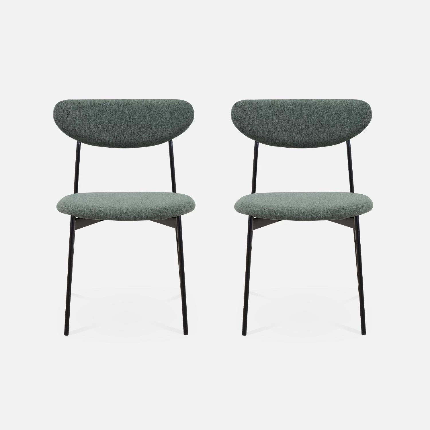 Chaise Scandinave Pieds Acier (lot De 2) Couleur : Vert 6 Chaise Scandinave Pieds Acier (lot De 2) Couleur : Vert – Image 4