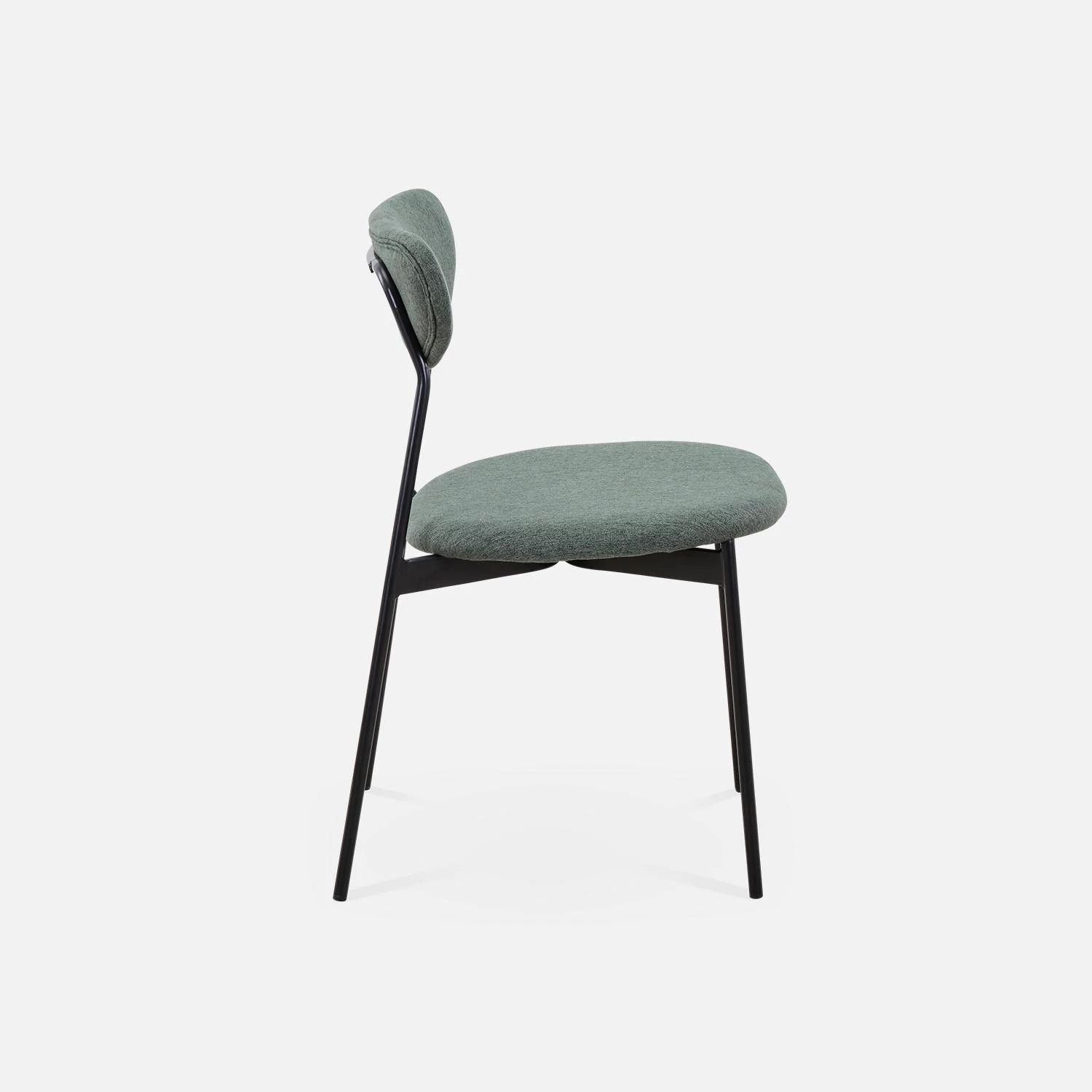 Chaise Scandinave Pieds Acier (lot De 2) Couleur : Vert 7 Chaise Scandinave Pieds Acier (lot De 2) Couleur : Vert – Image 5