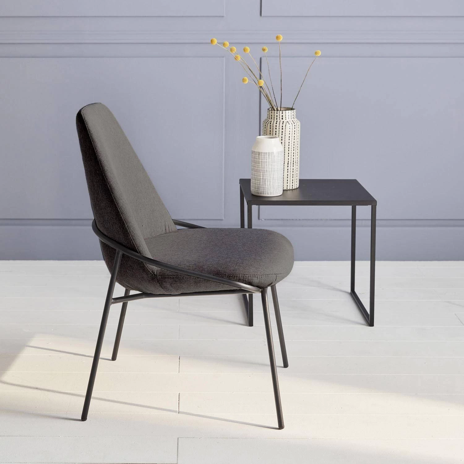 Chaise Design En Tissu (lot De 2) 4 Chaise Design En Tissu (lot De 2) – Image 2