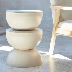 Table D'appoint, Bout De Canapé, Table De Chevet En Métal, Ø32 X H 46.5cm Couleur : Crème 9 Table D'appoint, Bout De Canapé, Table De Chevet En Métal, Ø32 X H 46.5cm Couleur : Crème -Outdoor Living Soldes icoustbl32ivo 014610df87d2e7a79faa12aa8722531b