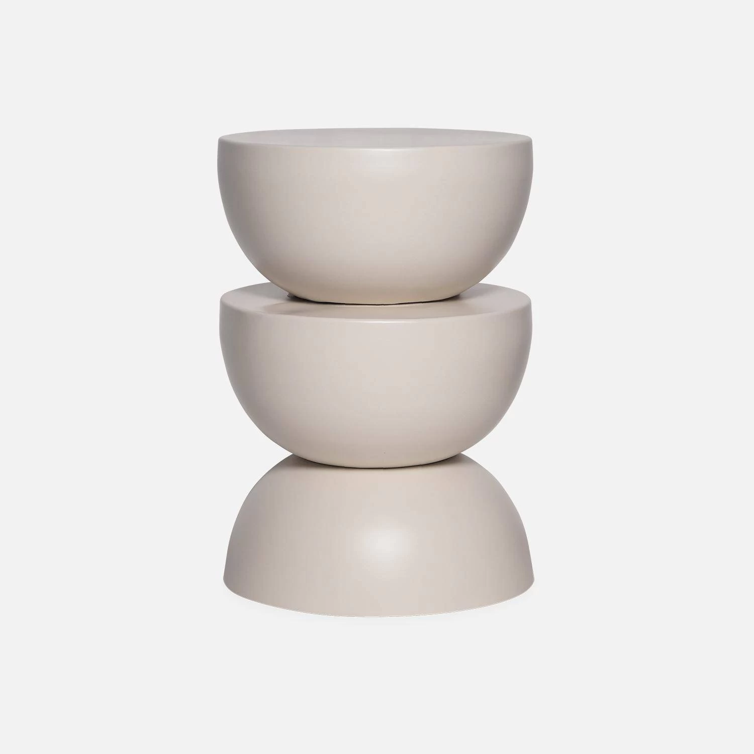 Table D'appoint, Bout De Canapé, Table De Chevet En Métal, Ø32 X H 46.5cm Couleur : Crème 7 Table D'appoint, Bout De Canapé, Table De Chevet En Métal, Ø32 X H 46.5cm Couleur : Crème – Image 5