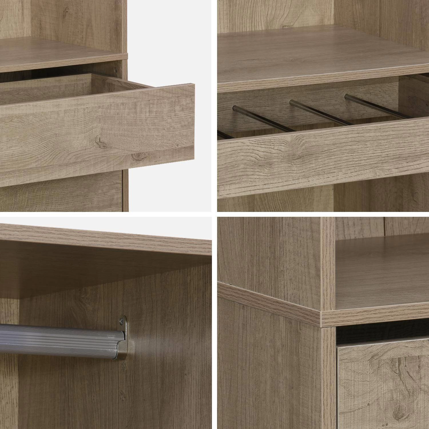 Kit Dressing Modulable Avec 4 éléments Couleur : Naturel 10 Kit Dressing Modulable Avec 4 éléments Couleur : Naturel – Image 8