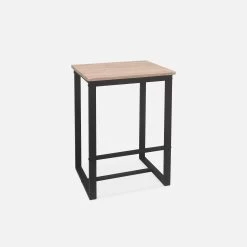 Table Haute Et 4 Tabourets De Bar Acier Et Effet Bois Couleur : Noir 12 Table Haute Et 4 Tabourets De Bar Acier Et Effet Bois Couleur : Noir -Outdoor Living Soldes ids100r4 95634b96e6992f10b65c85c5d9413c6d
