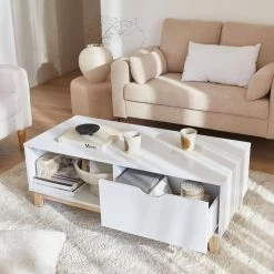 Table Basse Effet Bois Pieds Bois 1 Tiroir -Outdoor Living Soldes ifkcoftable 9f2acab568c26151a365d7130f296399