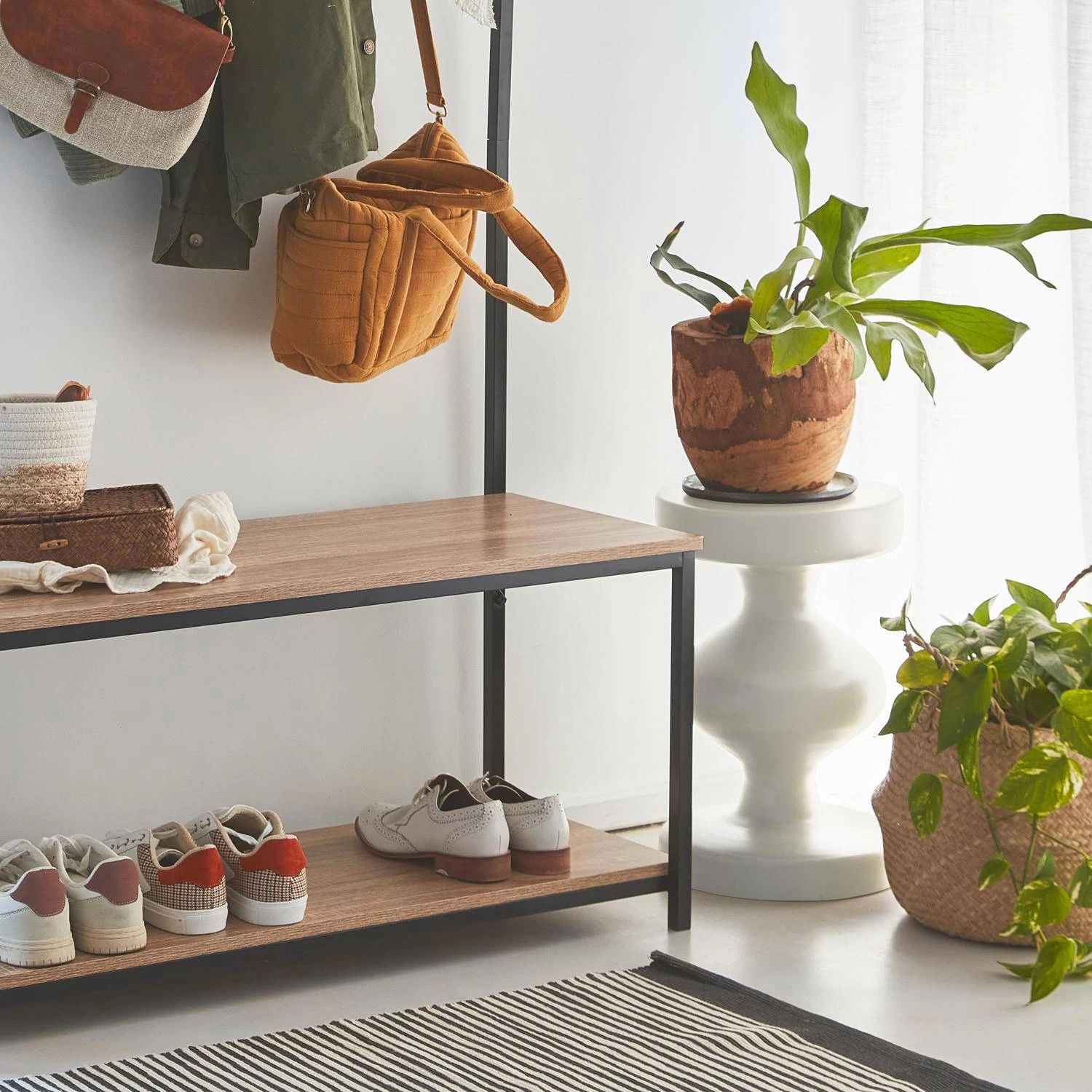 Table D'appoint, Bout De Canapé, Table De Chevet En Métal, Ø29,5 X H 47cm Couleur : Crème 4 Table D'appoint, Bout De Canapé, Table De Chevet En Métal, Ø29,5 X H 47cm Couleur : Crème – Image 2