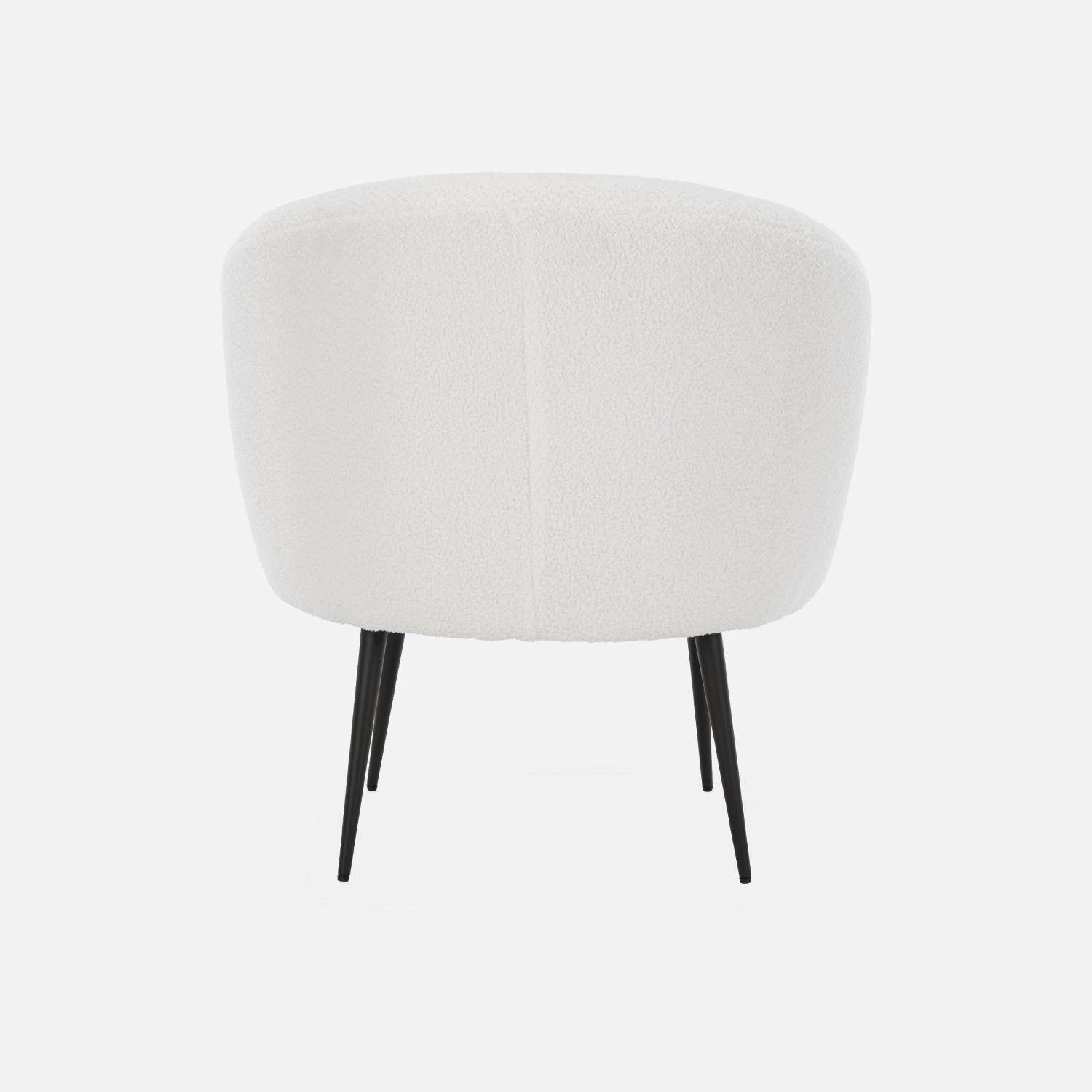 Fauteuil Cosy Design En Bouclette Et Métal 5 Fauteuil Cosy Design En Bouclette Et Métal – Image 3