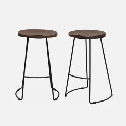 Tabouret De Bars Bois De Manguier Et Acier, Repose Pieds, 65cm (lot De 2) Couleur : Teinté Noyer 13 Tabouret De Bars Bois De Manguier Et Acier, Repose Pieds, 65cm (lot De 2) Couleur : Teinté Noyer -Outdoor Living Soldes ijabst65x2wal d624690f7269c2744fdec53f79cba5f0
