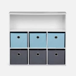 Meuble Rangement Enfant 6 Paniers Couleur : Bleu -Outdoor Living Soldes ikscam6bl 460dcc0cd17ac672b625376fa2eb4430
