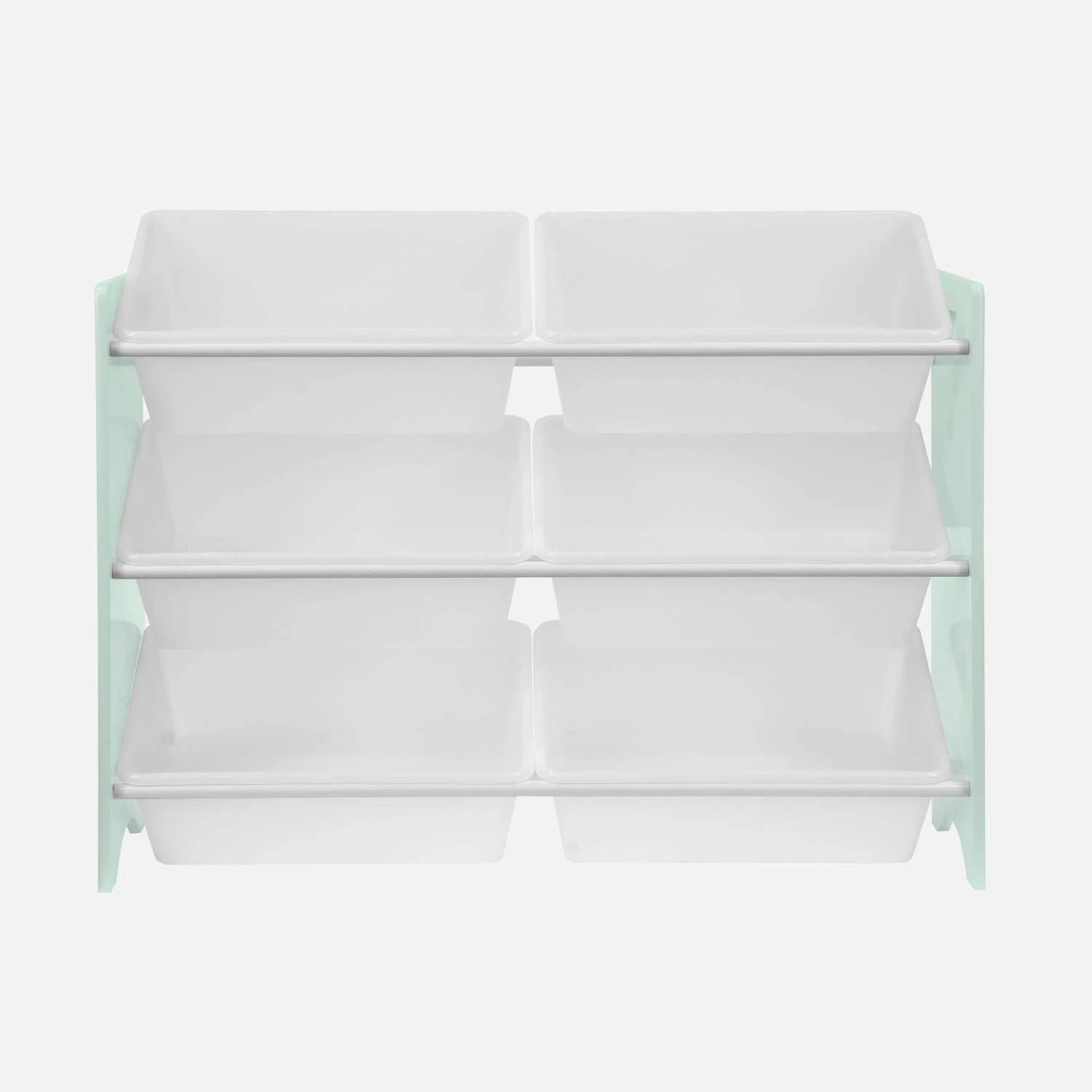Meuble De Rangement Jouet Avec 6 Casiers Couleur : Vert Céladon 6 Meuble De Rangement Jouet Avec 6 Casiers Couleur : Vert Céladon – Image 4