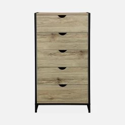 Commode Industrielle Effet Bois Et Métal 5 Tiroirs 11 Commode Industrielle Effet Bois Et Métal 5 Tiroirs -Outdoor Living Soldes ilfchest5dbn 1a0f3c26a4974fbf577c9b8bf84b9f05