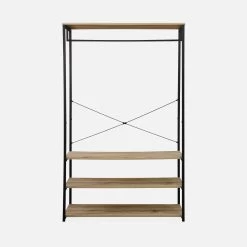 Meuble D'entrée Métal Et Décor Bois, 3 Niveaux, Barre De Penderie -Outdoor Living Soldes ilfclrackbn 766597f001fca52a9e308a3ae8346550