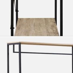 Meuble D'entrée Métal Et Décor Bois, 3 Niveaux, Barre De Penderie -Outdoor Living Soldes ilfclrackbn 91a17c0fe2155b91c86f18e85e9d51a8