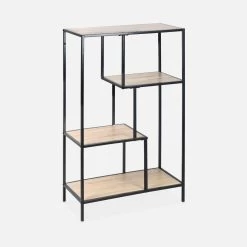 Etagère Bibliothèque Industrielle Métal Et Effet Bois 4 Niveaux 10 Etagère Bibliothèque Industrielle Métal Et Effet Bois 4 Niveaux -Outdoor Living Soldes ilfshelf113bn 68efaaef391e6d9137592467e3a5171e