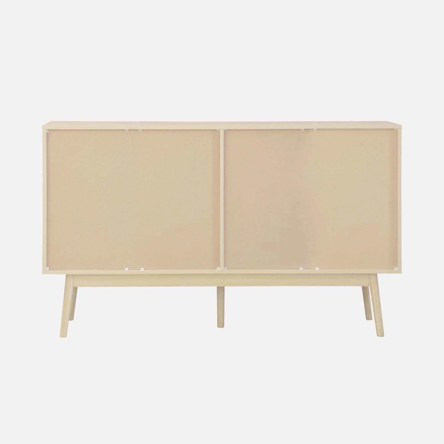 Buffet Scandinave Effet Bois 2 Portes 150 Cm Couleur : Bois Clair 10 Buffet Scandinave Effet Bois 2 Portes 150 Cm Couleur : Bois Clair – Image 8
