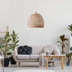 Suspension En Rotin Naturel Ø53cm -Outdoor Living Soldes ilumcub53rot cc36d232c27105b3e2ae59fe781e4ec4
