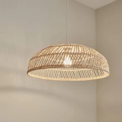 Suspension En Rotin Naturel Ø60cm