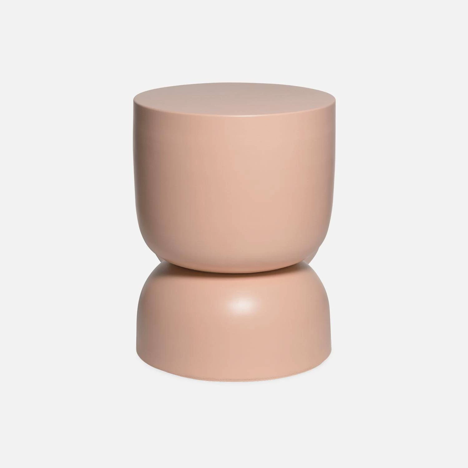 Table D'appoint, Bout De Canapé, Table De Chevet En Métal, Ø32 X H 42cm Couleur : Rose 4 Table D'appoint, Bout De Canapé, Table De Chevet En Métal, Ø32 X H 42cm Couleur : Rose – Image 2