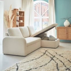 Canapé Convertible 3 Places Bouclettes Blanches, Lignes Arrondies 12 Canapé Convertible 3 Places Bouclettes Blanches, Lignes Arrondies -Outdoor Living Soldes imlccsofaboucl 1a459ae52da01f4e0ce6dc335681c612