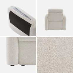 Fauteuil Tissu Bouclette Blanche, Lignes Arrondies 12 Fauteuil Tissu Bouclette Blanche, Lignes Arrondies -Outdoor Living Soldes imlsofa1boucl 86193eb25a6500a8a9ad7fdaabab6139