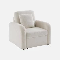 Fauteuil Tissu Bouclette Blanche, Lignes Arrondies 10 Fauteuil Tissu Bouclette Blanche, Lignes Arrondies -Outdoor Living Soldes imlsofa1boucl 91db6e89923e0869d2dde52a82d2da11