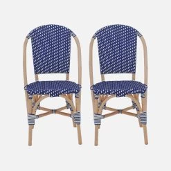Chaise Bistrot En Rotin Et Polyrotin (lot De 2) Couleur : Bleu 10 Chaise Bistrot En Rotin Et Polyrotin (lot De 2) Couleur : Bleu -Outdoor Living Soldes imonchrx2blu e971ea8bd473debe407722dd9a494611