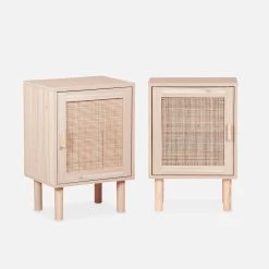 Lot De 2 Tables De Chevet En Cannage 12 Lot De 2 Tables De Chevet En Cannage -Outdoor Living Soldes inatbedsidex2 75d92f09d472d4acebc4f80038734517